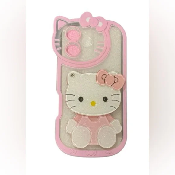 CASE cell phone protector compatible with IP 16 6.1, pink with mirror - Picture 1 of 3